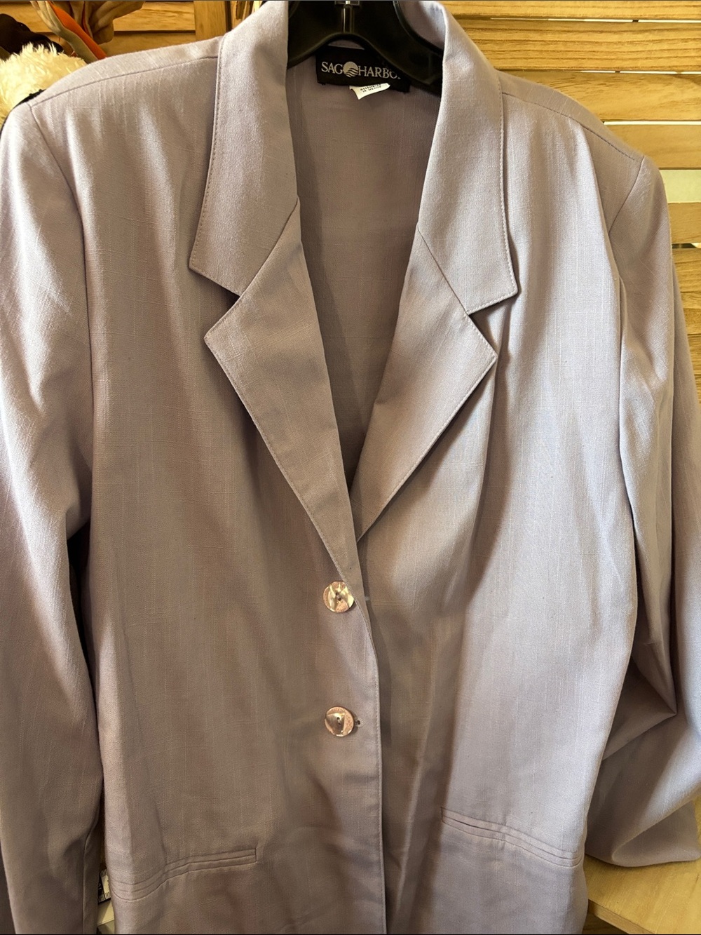 Sag Harbor Women's Lavender-Tone Blazer Jacket 10